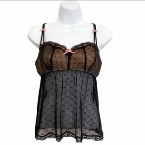 Betsey Johnson Black Sexy Flirty Lace Lingerie